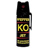 BALLISTOL 24430 Pfeffer-KO Jet 50ml Spray – Verteidigungsspray gegen Tiere – Abwehrspray 5m...