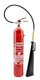 Feuerlöscher 5kg CO² Kohlendioxid für EDV geeignet mit Holzgriff am Schneerohr, EN 3 inkl. ANDRIS...