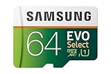 Samsung EVO Select 64 GB microSD 100MB/s, Geschwindigkeit, Full HD & 4K UHD Speicherkarte inkl....