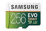 Samsung EVO Select 256 GB microSD 100MB/s, Geschwindigkeit, Full HD & 4K UHD Speicherkarte inkl....