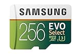 Samsung EVO Select 256 GB microSD 100MB/s, Geschwindigkeit, Full HD & 4K UHD Speicherkarte inkl....