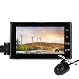 Dash Cam für Motorrad, OXOQO hochauflösend 3.0” 1080P+720P vorne hinten Motorrad kamera,...