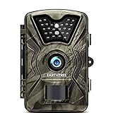 EARTHTREE Wildkamera,14MP 1080P Full HD Jagdkamera Low Glow Infrarot 20m Nachtsicht...