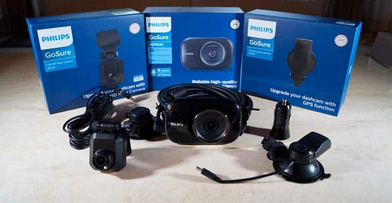 Philips-GoSure-ADR820-Autokamera-inklusive-modulares-zubehoer