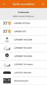 Lupusnet-LE203-App-Geraeteauswahl